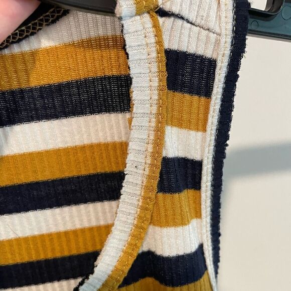 Ribbed sleeveless striped dress by Entro sz S - Picture 4 of 5